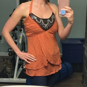 BNWT beaded halter top